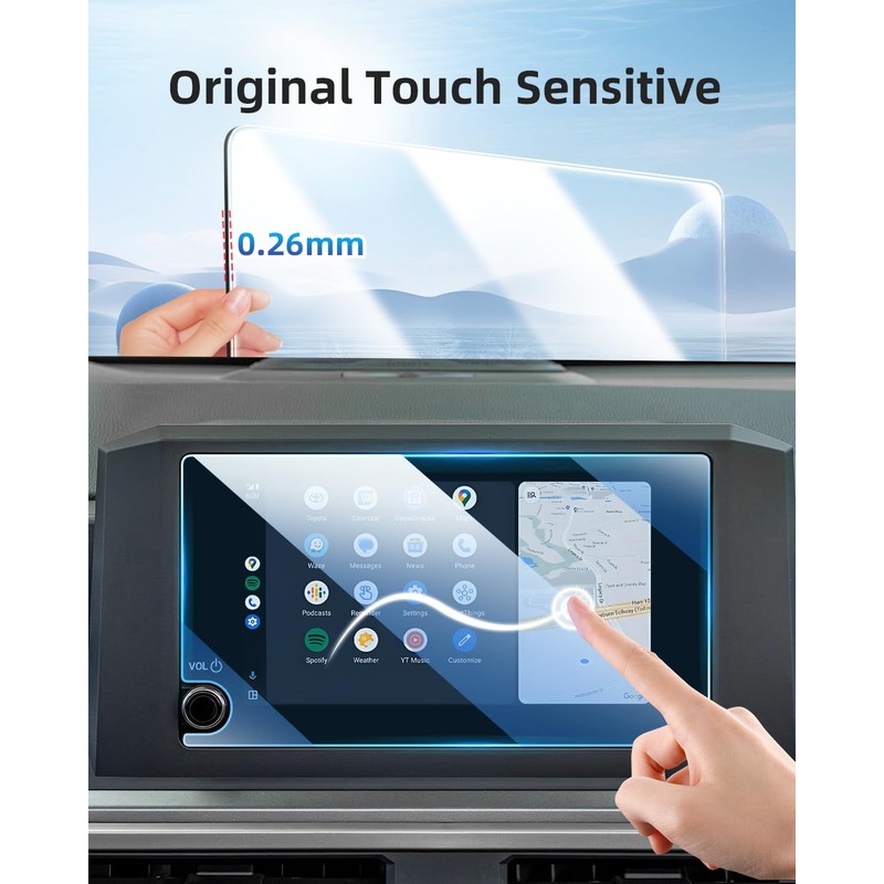 LANGBEAN Screen Protector for 2025 2024 Toyota Tacoma 8 inch