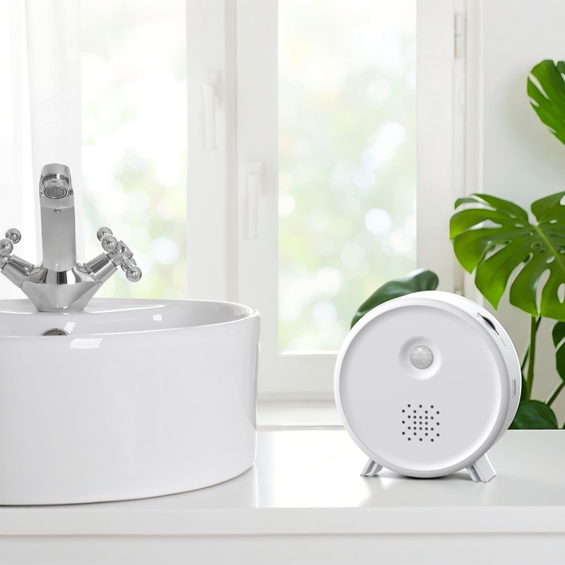 Satisure White Natural Sounds Box, Modern Bird Chirping Box with