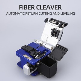 Optical Fiber Cleaver FC-6S with Waste Fiber Box FTTH Cable Tail Fiber Automatic Return Knife Bare Fiber Tungsten Steel 12 Faces Blade Cutter