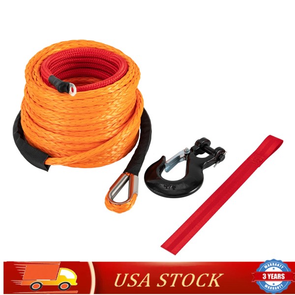 Unbranded 3/8" x60' Synthetic Winch Rope Line Recovery Cable 19,854