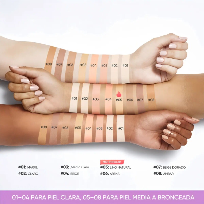 Minimeli Base De Maquillaje Matte Cremosa Fijador Spf30 7.5g