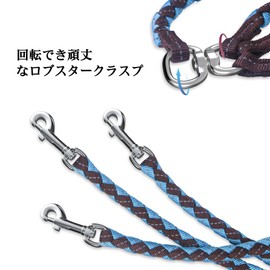 PETBABA (Old) Dog lead Two Pet Triple Lead 1.4 m Dog Three Head Pull Lead Multi Head Peep To Carry Walking Rope Medium Dogs Large Dog Pet Supplies