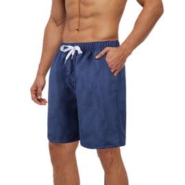 meioro Men's Swimming Trunks with Pockets, Quick-Drying Swimming Shorts, Fit Summer, Leisure, Elastic Waistband, Swimming Trunks, Adjustable Drawstring, Board Shorts for Men, Breathable Sports