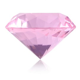 GOTOTOP Synthetic Diamond Stone, 60 mm Glass Decorative Diamonds Crystal Glass Diamond for Wedding Decoration, Party Decoration, Shop Window Decoration (60 mm Pink)