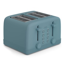 bella 4 Slice Toaster, 6 Setting Shade Control with Reheat & Cancel Buttons, Removable Crumb Tray, Anti Jam & Auto Shutoff, 900 Watt, Surf