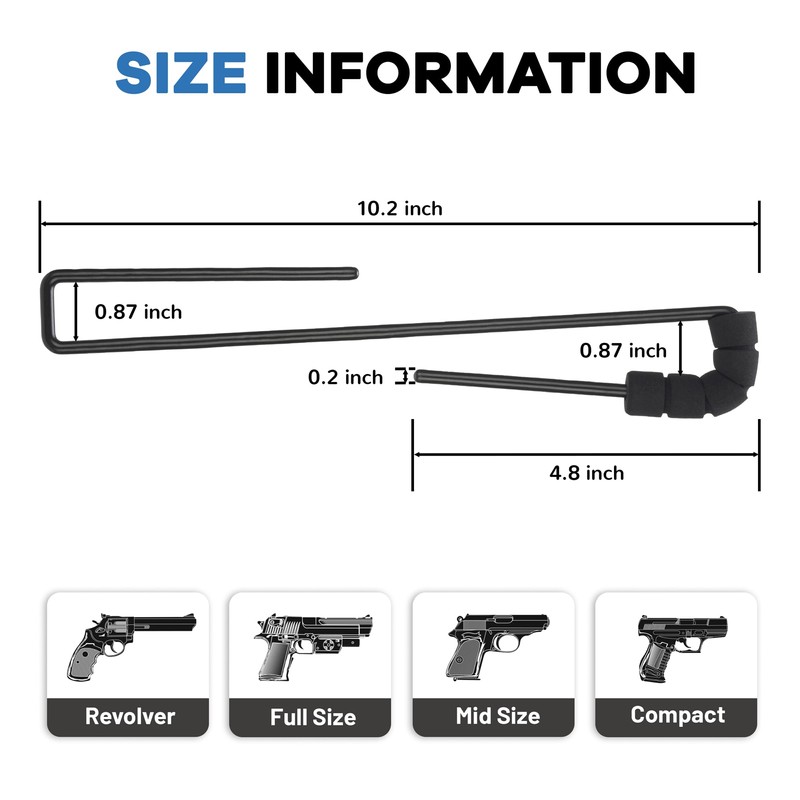 LOIUO 2 PCS Gun Rack Pistol Hangers for Gun Safe