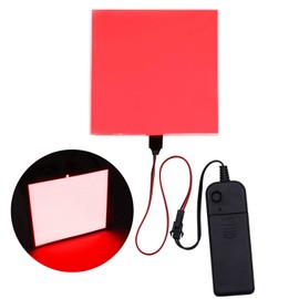 Aoling 3V Organic EL Lighting Panel, 3V, 3.9 x 3.9 inches (10 x 10 cm), EL Panel, Red, EL Sheet, Power Unit, For Astronomical Photography, Flat Frame, Car Side Mall, Game Console, Backlighting, Cosplay, Party Decorations, Neon Sign, DIY, Cuttable