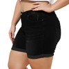 Sghenr Plus Size Women's Ripped Denim Jean Shorts High Waisted