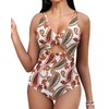 OUSIMEN Traje de Baño una Pieza para Mujer con Cuello