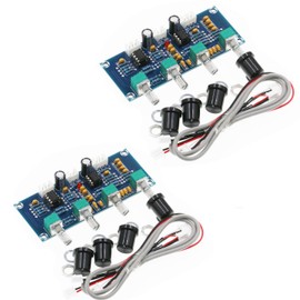 2 PCS XH-A901 Dual Channel Amplifier Board Digital Power Preamplifier High Medium Bass Adjustment