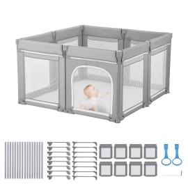 VEVOR Baby Playpen 47.2" x 47.2" Foldable Toddlers Playpen for 6 -24 Months Baby