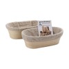 10" Oval Bread Proofing Basket Pack 2 Sourdough Bannetons Bortform