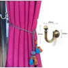 Cciphy Adjustable Self Adhesive Curtain Tieback, Non-Trace Stick Metal Wall