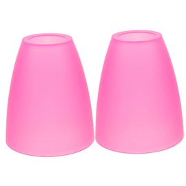BESPORTBLE 2Pcs Plastic Lamp Shade Replacement for Floor Lamps - Decorative Covers for Chandelier - Pendant Lights and Wall Sconces Elegant Pink Design