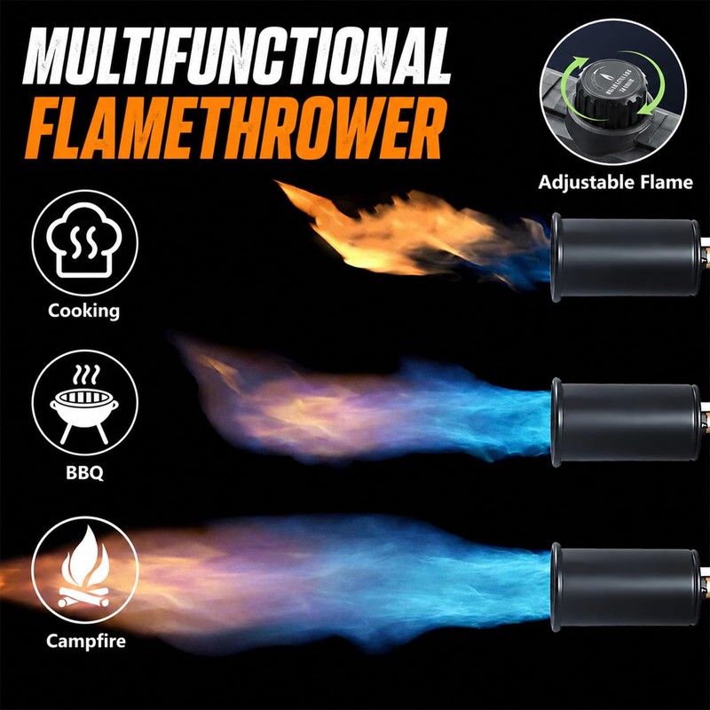 Propane Torch, Flame Thrower Gun, Blow Torch Gun, Adjustable Powerful