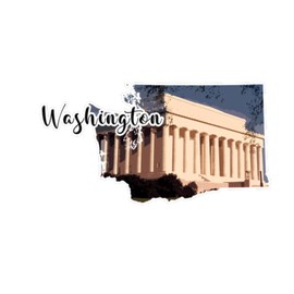 Washington Words Letter Stickers Cute State Pride Patriotic Flag Notebook Wall Decal Vinyl Wall Art Murals Quotes for Bedroom Bike Teen Room Wall Art 28in