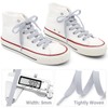 DELELE Solid Flat Shoe Laces: Hollow Thick Gray Shoelaces for