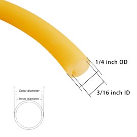 JoyTube Natural Latex Rubber Tubing, 3/16" ID x 1/4" OD 10 Feet Surgical Tubing for Home Hospital Laboratory Speargun Band Slingshot Catapult Hose Tube