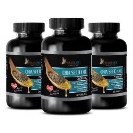 PRIVATE LABEL Omega-3 supplement - CHIA SEED OIL - Healthy scalp product 3 Bottles 180Caps