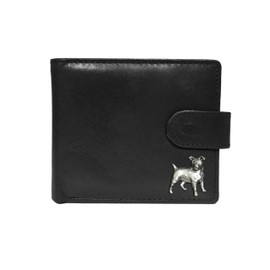 Jack Russell Black Leather Wallet