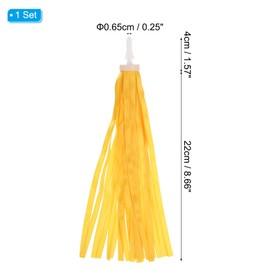 PATIKIL Bike Streamers, Colorful Scooter Handlebar Tassels Grips Ribbon Accessories Decorations for Girls Bicycle Tricycle Handles, Gold