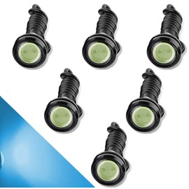 CTRICALVER High Power 18mm 9W Eagle Eye LED Light, Car Motorcycle DRL Daytime Running Light Fog Lamp Reverse Light Marker Light 12V Waterproof (Ice Blue, 6PCS)