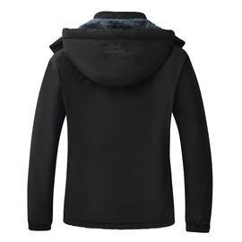 ELLSWOS Womens Winter Coats Waterproof Ski Jacket Warm Snow Jackets Windproof Windbreaker Hooded Raincoat