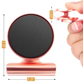 8 Pack Refrigerator Magnets Fridge Magnets Magnetic Clips Perfect for Refrigerator Whiteboard Magnets Photo Displays Home School UseHeavy Duty Magnetic Clips (Rose Gold)