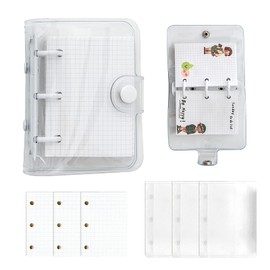 Zasjon Notepad with spiral binding, mini notebook pockets notebook small notebooks small budget binder spiral notebook dotted spiral pad squared for memos painting and graffiti, white