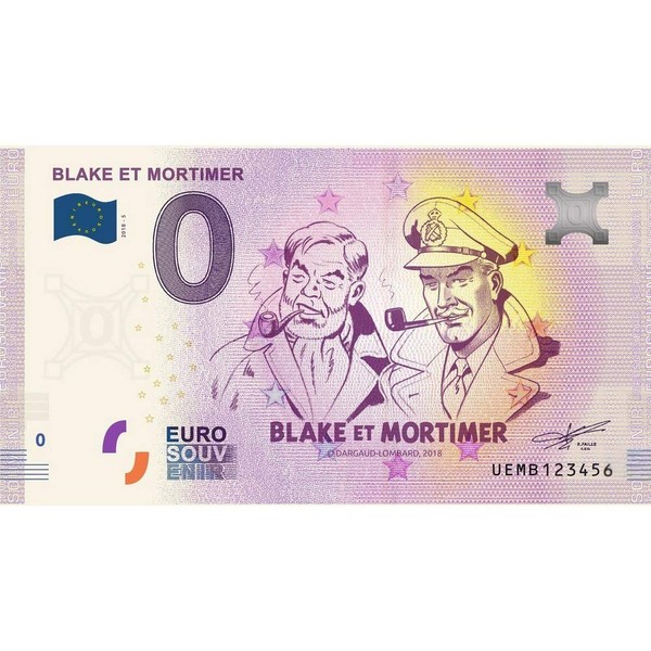 Euro Souvenir Billet de Banque commémoratif 0 Blake et Mortimer (2018)