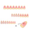 French Tip Press on Nails Almond Short Fake Nails with
