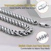 Prosteel Cuban Link Stainless Steel Silver Chain for Men Trendy