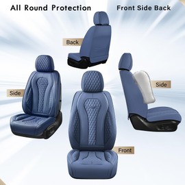 Coverado Seat Covers, Car Seat Covers Front Seats, Blue Car Seat Cover, Waterproof Car Seat Covers, Car Seat Cushion, Front Car Seat Covers Leatherette Car Seat Protector Universal Fit Most Cars
