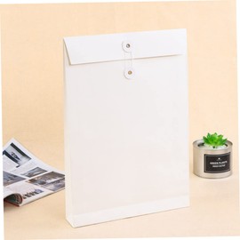 FUNOMOCYA 6pcs White Blank File Bag Document Carrier for Office Stationery Capacity Paper Portfolio Organizer for Business Travel and School for Files and Important Documents