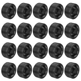 Glarks 20Pcs Carbon Steel 3/4'' NPT Male Pipe Plug Fitting