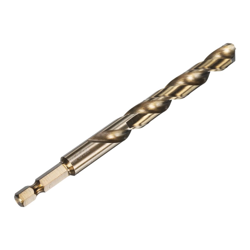 sourcing map 1/4" Hex Shank Drill Bit 25/64" Gold Oxide