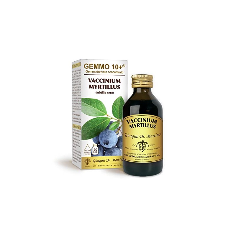 Dr Giorgini Integratore Alimentare, Mirtillo Nero Gemmoderivato Concentrato Liquido Analcoolico