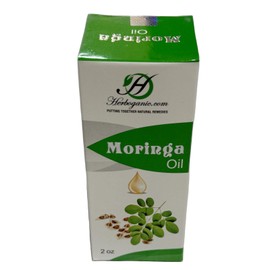 HERBOGANIC Natural Moringa Oil - Pure & Cold-Pressed - 2 oz. Bottle for Hair, Skin & Face - Moisturizes, Nourishes & Hydrates - Rich in Vitamin E & Antioxidants - Ideal for Massage & Aromatherapy……
