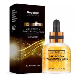 Republic Cosmetics Serum Facial 24k Gold + Ácido Hialuronico