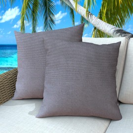 Dormirpilow Outdoor Pillows Set of 2, 26''×26''Waterproof Throw Pillow for Patio Furniture, Feathers and Down Filled Outside Decorative Pillows Inserts for Garden, Porch Swing, Couch and Sofa