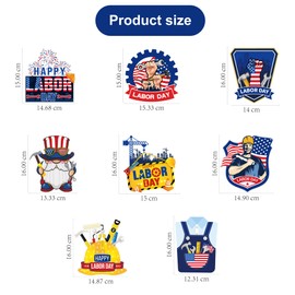 Happy Labor Day Hanging Swirls Labor Day Party Decorations Patriotic Decor for Labor 8pcs