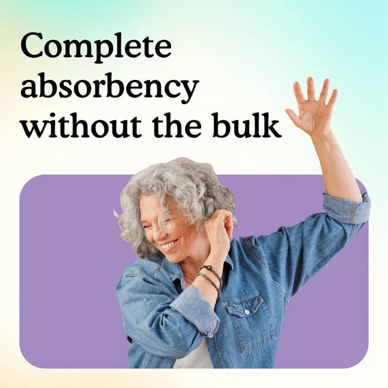 Because Incontinence Pads for Women - Maximum Absorbency, Postpartum Liners,