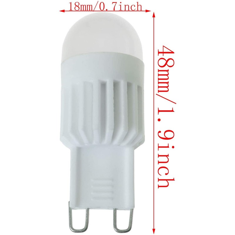 SQXBK G9 2PCS 110V 3W Warm White Mini Dimmable 360