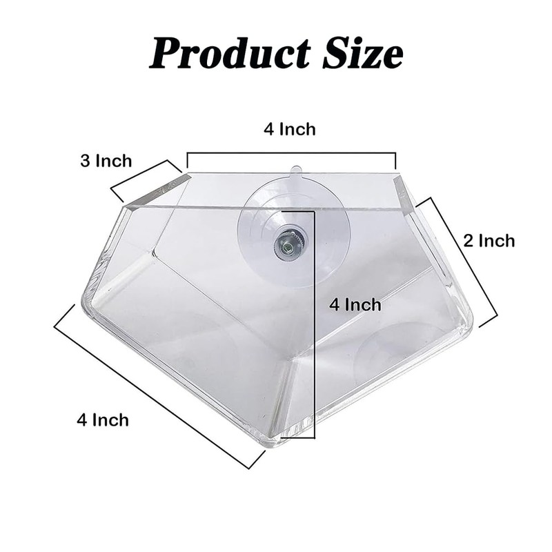 NYGHMY 1 Pcs Diamond Shape Acrylic Window Planter - Transparent
