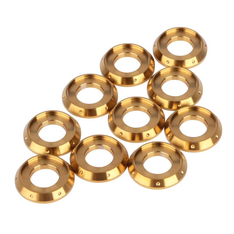 UHDFBDHF 10Pcs Titanium Flange Washer M5 M6 M8 M10 Spacer