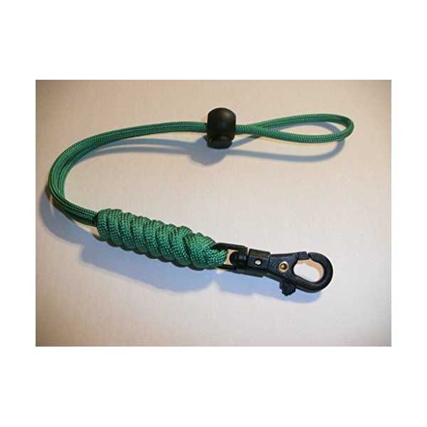 RedVex 550lb Paracord/Survival Lanyard - 12"-24" - Rattlesnake - Sawtooth Style with ABS Clip - Choose Your Color (Green, 20")