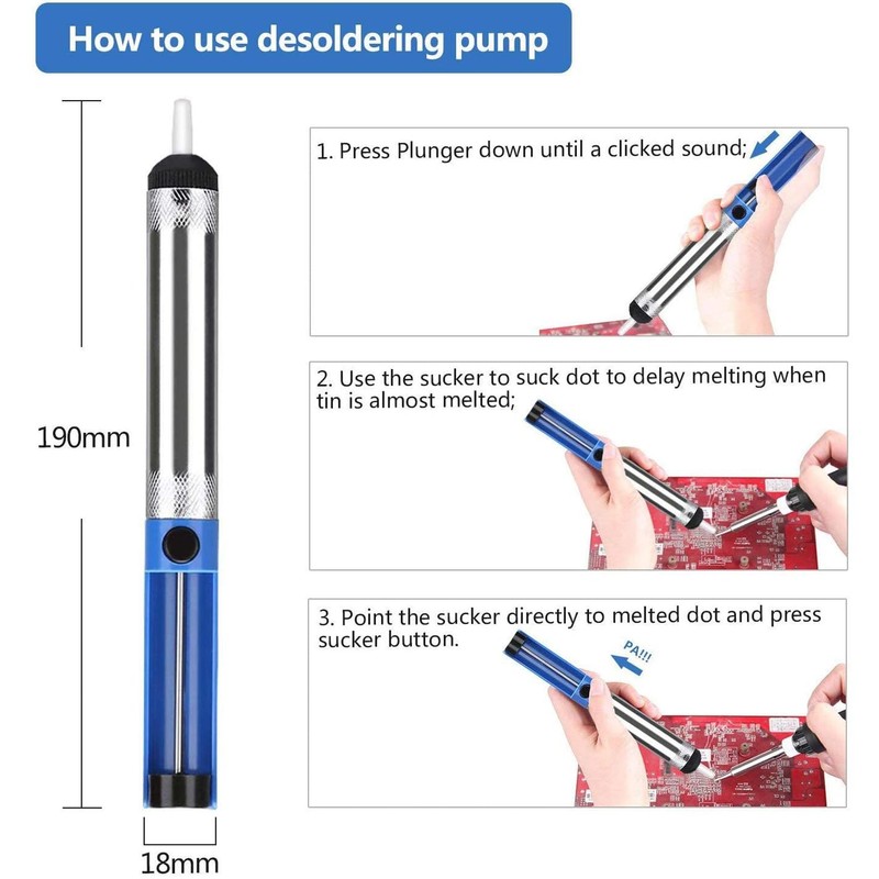 TriLine Soldering Iron Kit with Digital Multimeter, 60W Adjustable Temperature
