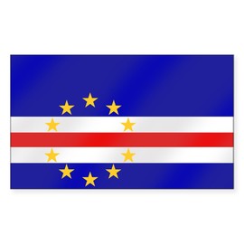 CafePress Cabo Verde Flag Rectangle Bumper Sticker Car Decal