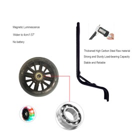 Woouagia 1 Pair Bike Training Wheels Mute Flash Wheels,Children Bicycle Wheels Flash Mute Wheel Compatible for 12 14 16 18 20 inch Single Speed Bike