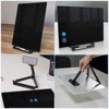 Black Magnetic Glass Board Desktop Easel, 16x12 Black Dry Erase